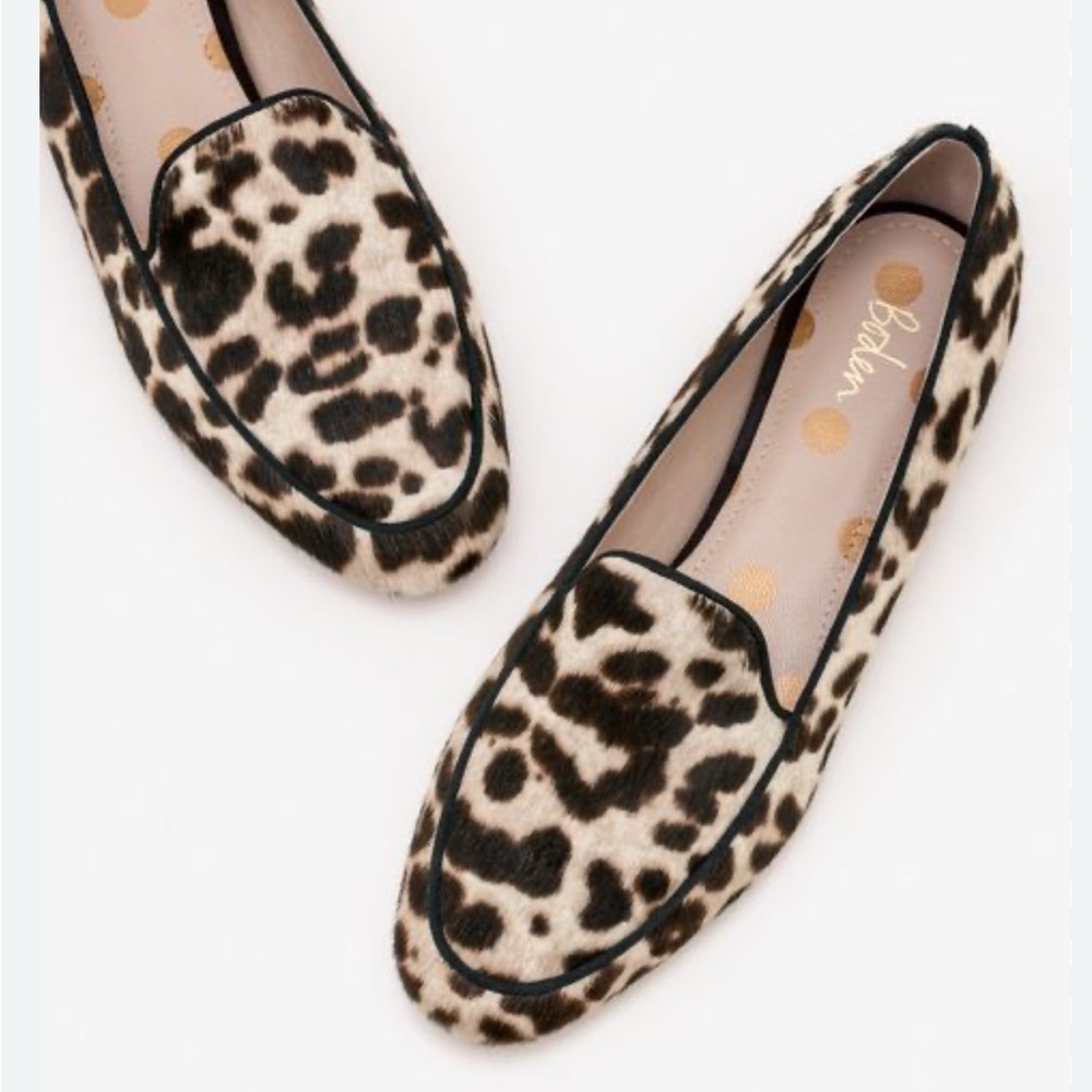 Boden Women’s Imogen Hair On Hide Slip on Loafers Shoes 38 or US 8.5
